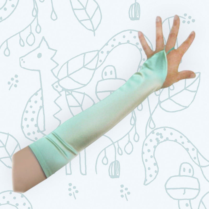 Guantes sin dedos de color satinado para novias de grado A para niños, fiesta de Halloween, Cosplay, formal, años 20, fiesta de graduación rugiente, niñas, niños, 13 pulgadas de largo - SACASUSA