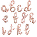 Guión cursivo Frase de oro rosa personalizada Elige tu letra Alfabeto Globo Banner Baby Shower Feliz cumpleaños Personalización Minúsculas - SACASUSA