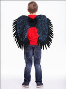 Hecho a mano Duo Use 24x22 pulgadas Pluma blanca grande Disfraz de fiesta de Halloween Alas de ángel de hadas con halo gratis niños Adolescentes niñas niños - SACASUSA