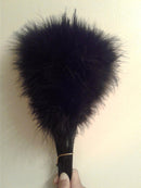 Hecho a mano grande negro plegable mano pluma mano ventilador rugiente fiesta de los años 20 fiesta de disfraces de Halloween fiesta de niña, ventilador de boda nupcial, regalo favor nuevo - SACASUSA