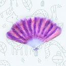 Hecho a mano grande rosa claro púrpura lavanda plegable mano pluma mano ventilador Halloween traje chica fiesta, ventilador de boda nupcial, favor de regalo - SACASUSA