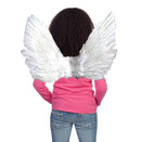 Hermosas nuevas alas de á?ngel de hadas blancas con plumas para niños, alas de disfraz de Halloween para niños pequeños - SACASUSA