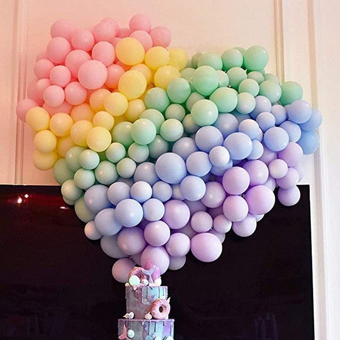 Juego de 100 globos de látex Macaron de 10 pulgadas en oro rosa para baby shower, revelación de género, cumpleaños, boda, compromiso, decoración de aniversario - SACASUSA