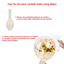 Juego de decoraciones de globos de feliz cumpleaños de 16 pulgadas: 13 pancartas con letras, 2 láminas de estrellas gigantes, 4 confeti, 6 globos de látex (dorado) - SACASUSA