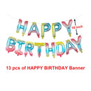 Juego de decoraciones de globos de feliz cumpleaños de 16 pulgadas, 13 pancartas con letras, globos gigantes de papel de estrella, globos de confeti, globos de látex (arco iris) - SACASUSA