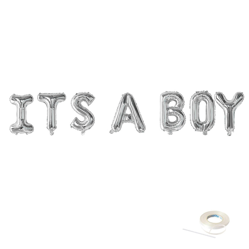 Jumbo 40" Globos Banner- ES UN NIá‘O - Baby Shower- Oro Plata Rosa Oro Rosa Azul Negro -Gran XL Globos Fiesta Decoración Fiesta celebración - SACASUSA