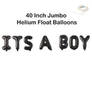 Jumbo 40" Globos Banner- ES UN NIá‘O - Baby Shower- Oro Plata Rosa Oro Rosa Azul Negro -Gran XL Globos Fiesta Decoración Fiesta celebración - SACASUSA