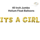 Jumbo 40" Globos Banner- ES UNA NIá‘A - Baby Shower- Oro Plata Rosa Oro Rosa Azul Negro -Gran XL Globos Fiesta Decoración Fiesta celebración - SACASUSA