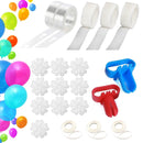 Kit de tiras para decoración de globos, guirnalda de arco, tira de cinta para globos de 32 pies, 10 clips de flores, herramienta para atar, 300 puntos de pegamento para fiesta, Baby Shower - SACASUSA