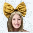 Lindo Oversize Big Satin Bow Cosplay Diadema Cabello Grande Rosa Negro Marrón Blanco Oro Rojo Plata Borgoña Arco Rosa Mujeres Anime Hair Bow Adulto - SACASUSA