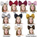 Lindo Oversize Big Satin Bow Cosplay Diadema Cabello Grande Rosa Negro Marrón Blanco Oro Rojo Plata Borgoña Arco Rosa Mujeres Anime Hair Bow Adulto - SACASUSA