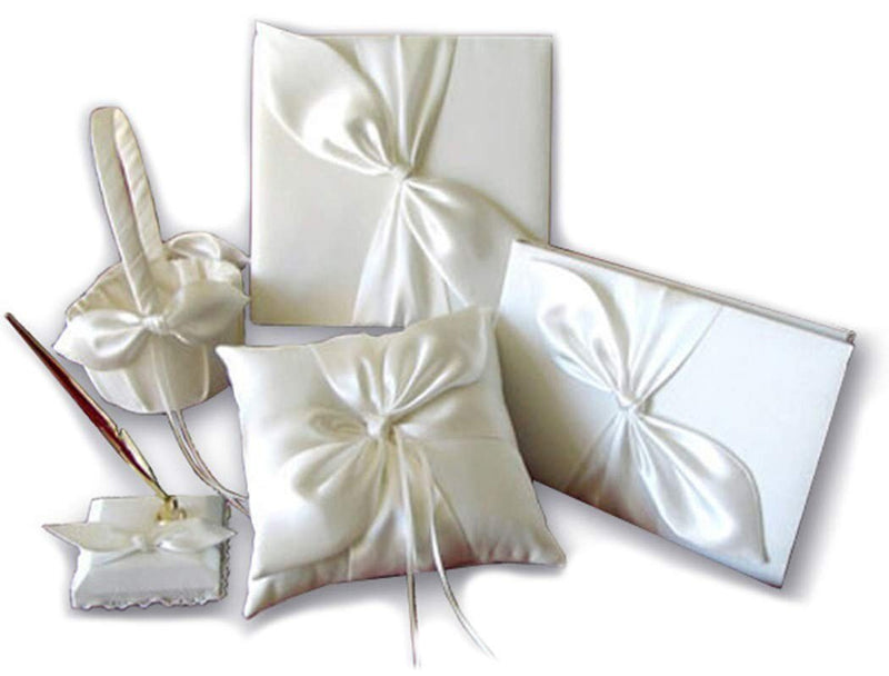 Marfil nupcial boda amor nudo gran lazo de satén anillo de marfil almohada portador ¡Simple pero con clase! Accesorios de boda Calidad y artesaná­a de primer nivel. - SACASUSA