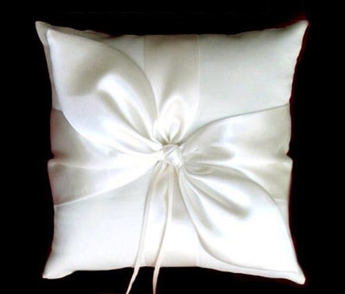 Marfil nupcial boda amor nudo gran lazo de satén anillo de marfil almohada portador ¡Simple pero con clase! Accesorios de boda Calidad y artesaná­a de primer nivel. - SACASUSA