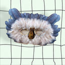 Máscara de disfraz de búho de plumas para adultos blanco o gris Halloween Mardi Gras n gris, blanco y marrón - SACASUSA