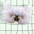 Máscara de disfraz de búho de plumas para adultos blanco o gris Halloween Mardi Gras n gris, blanco y marrón - SACASUSA