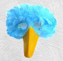 Máscara de pájaro de plumas azules hecha a mano con pico amarillo para disfraz de Halloween fiesta de cosplay adultos mujeres hombres pájaro grande - SACASUSA