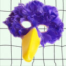 Máscara de pájaro de plumas moradas hecha a mano con pico amarillo para disfraz de Halloween fiesta de cosplay adultos mujeres hombres pájaro grande - SACASUSA
