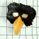 Máscara de pájaro de plumas negras con pico amarillo hombres mujeres adultos para Halloween - SACASUSA