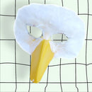 Máscara grande de plumas blancas para adultos, máscara de plumas de pájaro grande para hombres o mujeres, accesorios divertidos para disfraces de Halloween - SACASUSA