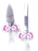 Nupcial Amor Nudo Satén Arco Pastel Cuchillo Servidor Set Accesorios de Boda Regalos Favores Marfil Blanco Negro Marrón Rojo Rosa Borgoña Vino Fotografá­a - SACASUSA