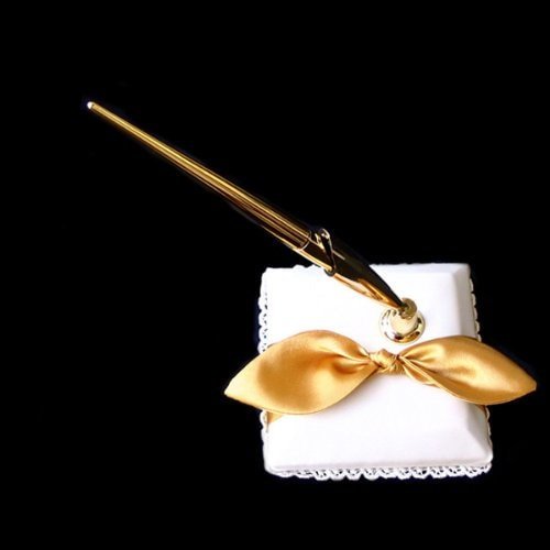 Nupcial Amor Nudo Satén Arco Pluma Set Soporte Accesorios de Boda Marfil Blanco Negro Marrón Rojo Rosa Claro Borgoña Vino Plata Oro Tono Pluma - SACASUSA