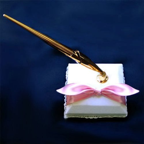 Nupcial Amor Nudo Satén Arco Pluma Set Soporte Accesorios de Boda Marfil Blanco Negro Marrón Rojo Rosa Claro Borgoña Vino Plata Oro Tono Pluma - SACASUSA