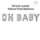 OH BABY - Globos DIY con letras gigantes de 40" Decoraciones para fiestas de baby shower Oro rosa, rosa, plata, oro, globos negros Decoración Flotador de helio - SACASUSA
