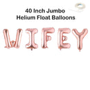 Pancarta de globo con letras Jumbo WIFEY de 40 pulgadas: oro, oro rosa, plata, negro, azul, rosa, decoraciones para fiesta de despedida de soltera para despedida de soltera, - SACASUSA