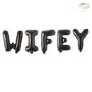 Pancarta de globo con letras Jumbo WIFEY de 40 pulgadas: oro, oro rosa, plata, negro, azul, rosa, decoraciones para fiesta de despedida de soltera para despedida de soltera, - SACASUSA