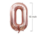 Pancarta de globo con letras y números de oro rosa personalizada de 16 pulgadas. Pancarta de cumpleaños con letras Mylar de 16''. Elija AZ 0-9 Personalización Baby Shower - SACASUSA