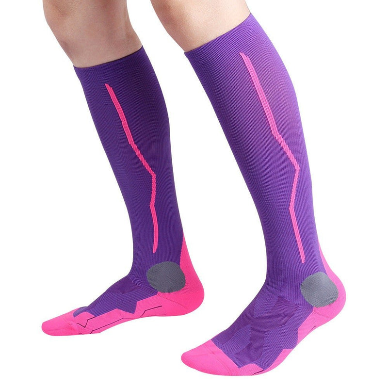 Paquete de 2 pares de calcetines de compresión Premium para correr, maratón, Jogger, S/ML/XL, mujeres, hombres, Unisex, circulación de 20-30 mmHg sobre la pantorrilla - SACASUSA