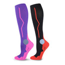 Paquete de 2 pares de calcetines de compresión Premium para correr, maratón, Jogger, S/ML/XL, mujeres, hombres, Unisex, circulación de 20-30 mmHg sobre la pantorrilla - SACASUSA