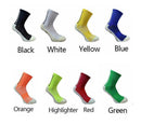 Paquete de 4 pares de calcetines antideslizantes de fútbol premium para hombres y mujeres, calcetines de fútbol transpirables, calidad de agarre corto deportivo, amarillo, verde, blanco, negro, rojo y azul - SACASUSA