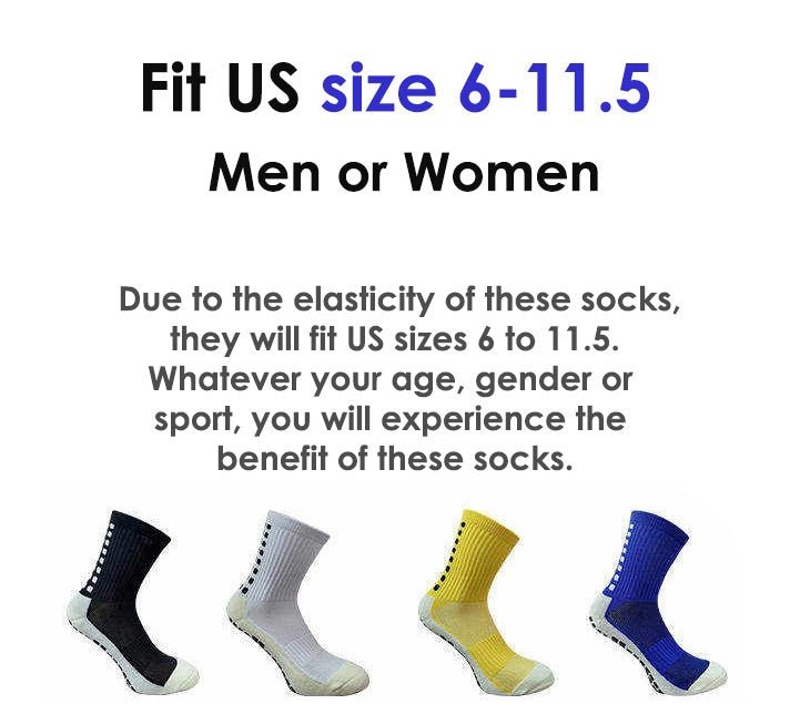 Paquete de 4 pares de calcetines antideslizantes de fútbol premium para hombres y mujeres, calcetines de fútbol transpirables, calidad de agarre corto deportivo, amarillo, verde, blanco, negro, rojo y azul - SACASUSA