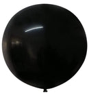 Paquete de 5 unidades redondas de 36 pulgadas, color negro, para Halloween, globos gigantes de látex gruesos, baby shower, género, revelación, cumpleaños, boda, compromiso, decoración de fiesta - SACASUSA