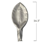 Paquete de 5 unidades redondas de 36 pulgadas, color plateado, para Halloween, globos gigantes de látex gruesos, baby shower, género, revelación, cumpleaños, boda, compromiso, decoración de fiesta - SACASUSA