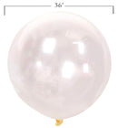Paquete de 5 unidades redondas de 36 pulgadas, globos gigantes de látex gruesos transparentes para Halloween, Baby Shower, género, revelación, cumpleaños, boda, compromiso, decoración de fiesta - SACASUSA
