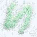 Paquete de 6 piezas de oropeles ligeros de color rosa, verde, morado y plateado, 45 gramos cada uno, boas de plumas de pavo Chandelle, 6 pies de largo, hermoso juego de colores vibrantes - SACASUSA