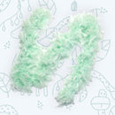 Paquete de 6 piezas de oropeles ligeros de color rosa, verde, morado y plateado, 45 gramos cada uno, boas de plumas de pavo Chandelle, 6 pies de largo, hermoso juego de colores vibrantes - SACASUSA