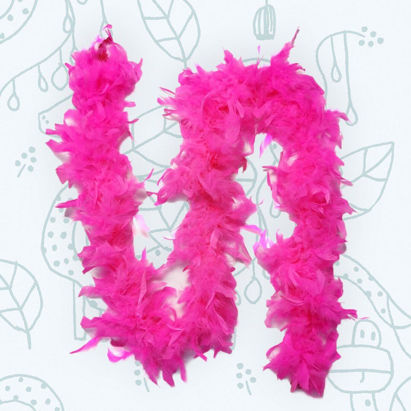 Paquete de 6 piezas de peso ligero, surtido, rosa oscuro claro, 45 gramos cada una, boas de plumas de pavo Chandelle, 6 pies de largo, hermoso juego de colores vibrantes - SACASUSA