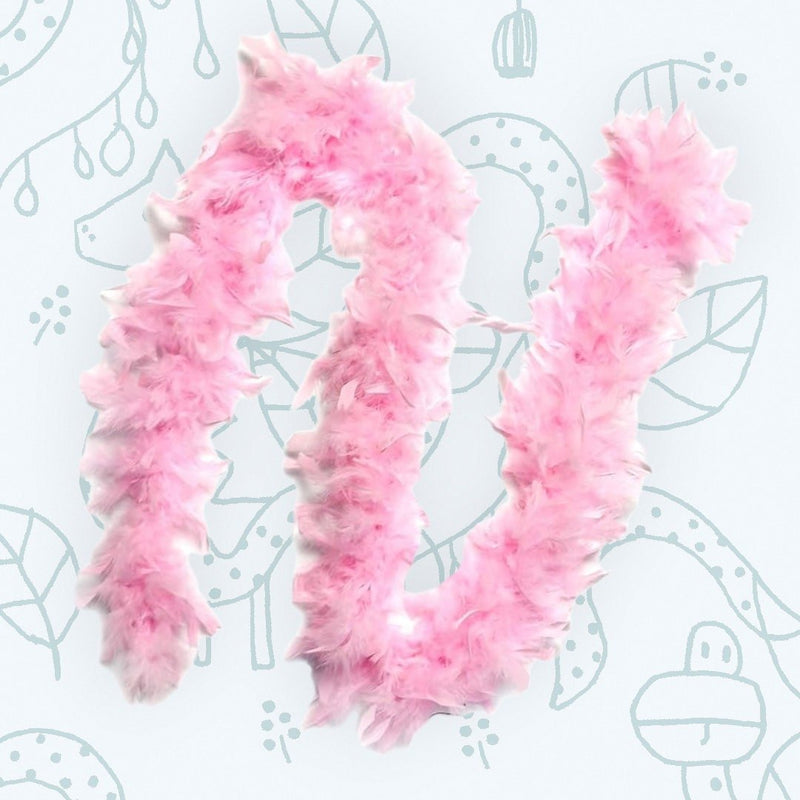 Paquete de 6 piezas Mezcla Rosa Peso ligero 45 gramos cada boas de plumas de pavo Chandelle 6 pies de largo Fiesta de niña Conjunto de colores rosa surtidos paquete a granel - SACASUSA
