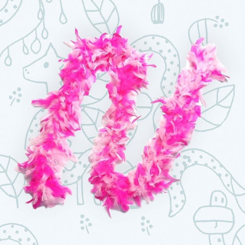 Paquete de 6 piezas Mezcla Rosa Peso ligero 45 gramos cada boas de plumas de pavo Chandelle 6 pies de largo Fiesta de niña Conjunto de colores rosa surtidos paquete a granel - SACASUSA