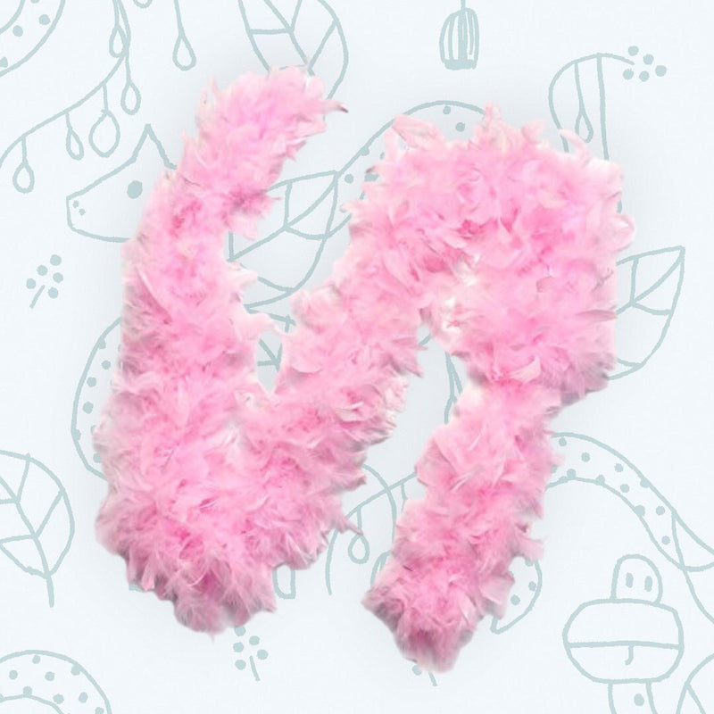 Paquete de 6 piezas Mezcla Rosa Peso ligero 45 gramos cada boas de plumas de pavo Chandelle 6 pies de largo Fiesta de niña Conjunto de colores rosa surtidos paquete a granel - SACASUSA