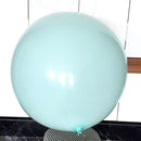 Paquete redondo de 36 pulgadas, 5 unidades, globos gigantes de látex gruesos de color azul lago pastel, Baby Shower, género, revelación, cumpleaños, boda, compromiso, decoración de fiesta - SACASUSA