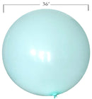 Paquete redondo de 36 pulgadas, 5 unidades, globos gigantes de látex gruesos de color azul lago pastel, Baby Shower, género, revelación, cumpleaños, boda, compromiso, decoración de fiesta - SACASUSA