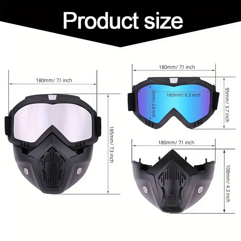 Protector facial de plastico excepcionalmente versatil: Claridad HD, anti-vaho, resistente al viento y a la arena, ideal para soldadores con cierre de tirón - SACASUSA