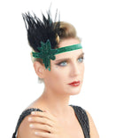Verde Vintage inspirado The Great Gatsby Bead Diadema 1920s tocado Flapper Wedding Tocado Accesorio para el cabello Halloween Roaring Party 20s - SACASUSA