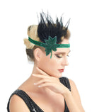 Verde Vintage inspirado The Great Gatsby Bead Diadema 1920s tocado Flapper Wedding Tocado Accesorio para el cabello Halloween Roaring Party 20s - SACASUSA