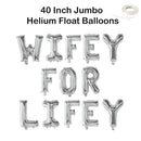 WIFEY FOR LIFEY 40 "letra Globos gigantes Banner de boda Banner de despedida de soltera Globo de compromiso Decoración de despedida de soltera Guirnalda de fiesta de Bach Divertida - SACASUSA