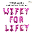 WIFEY FOR LIFEY 40 "letra Globos gigantes Banner de boda Banner de despedida de soltera Globo de compromiso Decoración de despedida de soltera Guirnalda de fiesta de Bach Divertida - SACASUSA